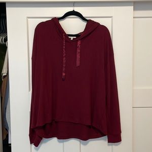 Comfy long sleeved sweater with hood. Fits a little oversized. Worn once.